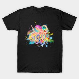 Octopus Splash of Color T-Shirt